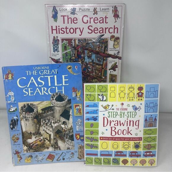 The Usborne Book Bundle Drawing Search Books Learning - Picture 1 of 8